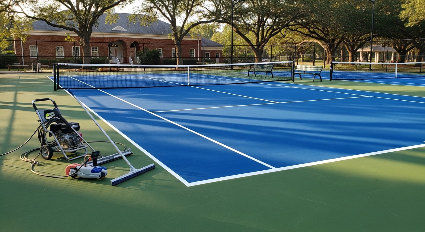 Professional court cleaning and maintenance services