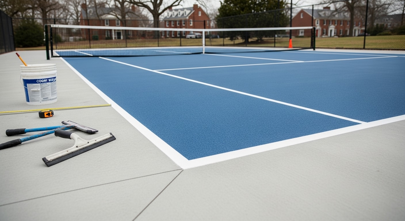Professional tennis court resurfacing and construction